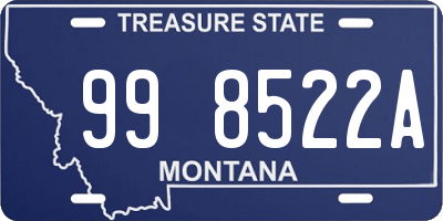 MT license plate 998522A