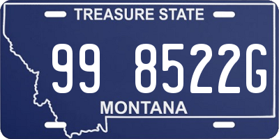 MT license plate 998522G