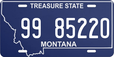 MT license plate 998522O