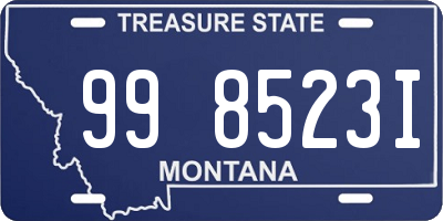 MT license plate 998523I