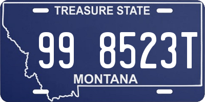 MT license plate 998523T