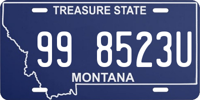 MT license plate 998523U