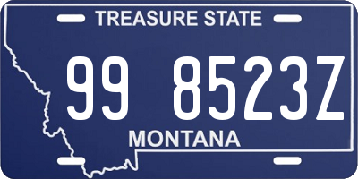 MT license plate 998523Z