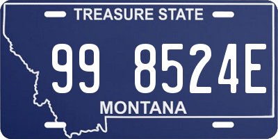 MT license plate 998524E