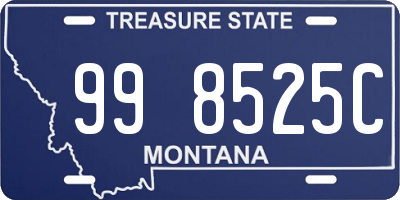 MT license plate 998525C