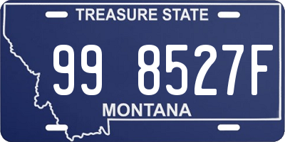 MT license plate 998527F