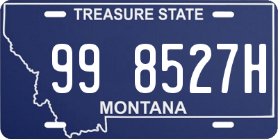 MT license plate 998527H