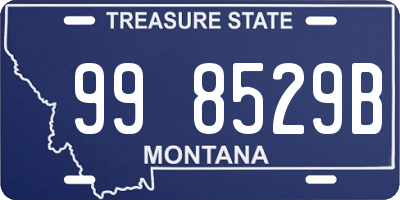 MT license plate 998529B