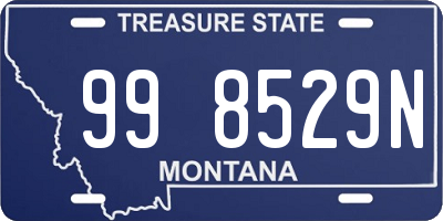 MT license plate 998529N