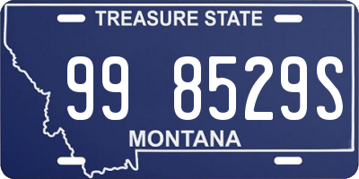 MT license plate 998529S