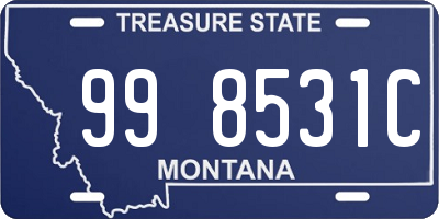 MT license plate 998531C