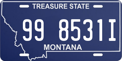 MT license plate 998531I