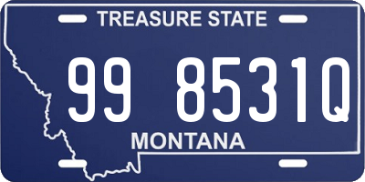 MT license plate 998531Q