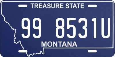 MT license plate 998531U