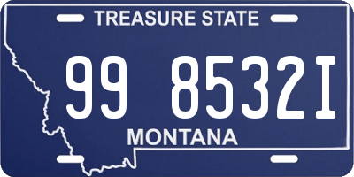 MT license plate 998532I