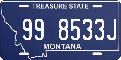 MT license plate 998533J