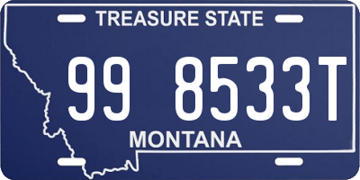 MT license plate 998533T