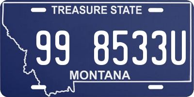 MT license plate 998533U