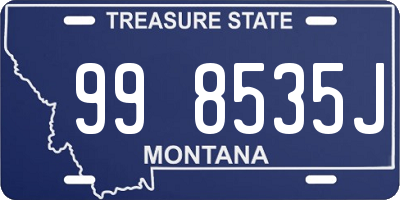 MT license plate 998535J