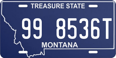 MT license plate 998536T