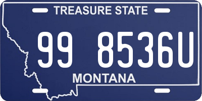 MT license plate 998536U