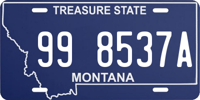 MT license plate 998537A