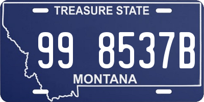 MT license plate 998537B