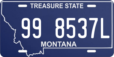 MT license plate 998537L