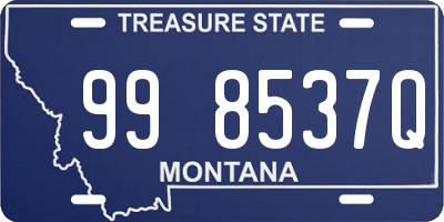 MT license plate 998537Q