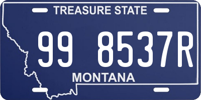 MT license plate 998537R