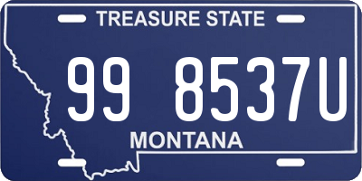 MT license plate 998537U