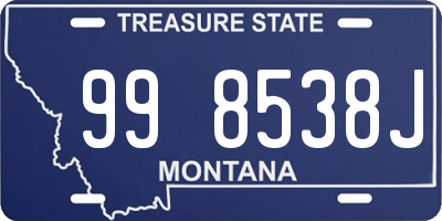 MT license plate 998538J