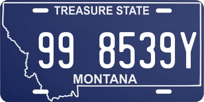 MT license plate 998539Y