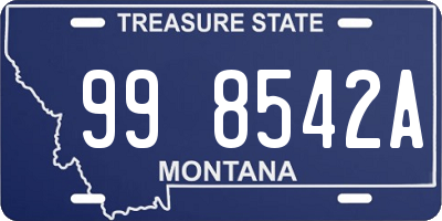 MT license plate 998542A