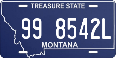 MT license plate 998542L