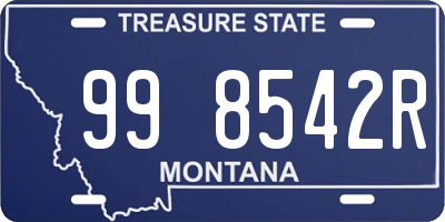 MT license plate 998542R