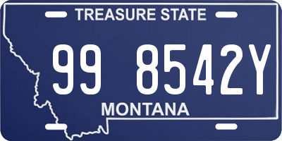 MT license plate 998542Y