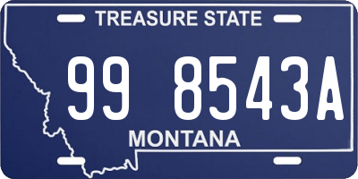 MT license plate 998543A