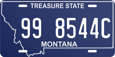 MT license plate 998544C