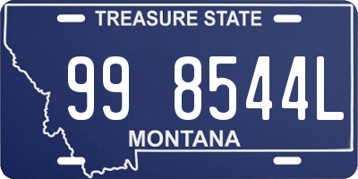 MT license plate 998544L