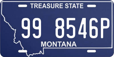 MT license plate 998546P