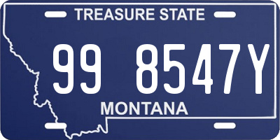 MT license plate 998547Y