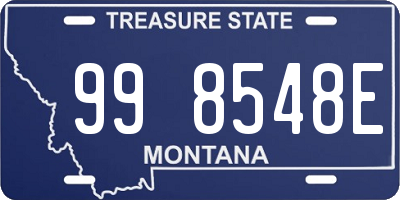 MT license plate 998548E