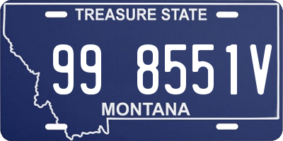 MT license plate 998551V