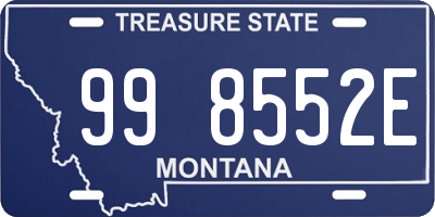 MT license plate 998552E