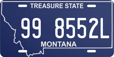 MT license plate 998552L