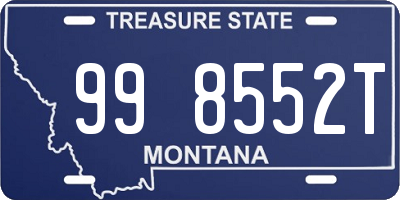 MT license plate 998552T