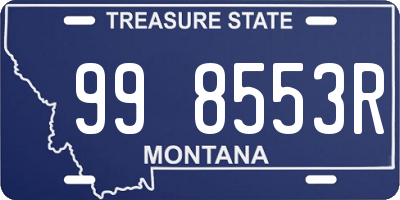 MT license plate 998553R