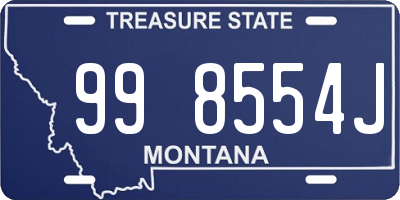 MT license plate 998554J