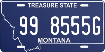 MT license plate 998555G